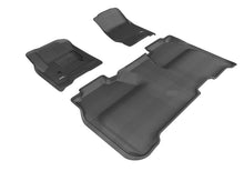 Load image into Gallery viewer, 3D MAXpider 2014-2019 GMC Sierra Crew Cab Kagu 1st &amp; 2nd Row Floormats - Black