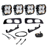 Baja Designs 2023+ Ford SD Squardon Pro 2.0 Dual Fog Pocket Kit Upfitter (Multi Patterns) - Clear