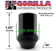 Load image into Gallery viewer, Factory Style Bulge Lug Nut - 13/16" Hex - 14mm X 1.50 Thread Size - Black Finish - Bulk (61148FSBC)