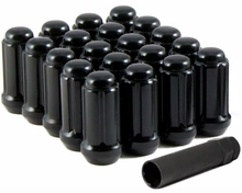 Load image into Gallery viewer, 4PLAY LUG Black - Truck Spline Lug Kit - Set of 24PC Set 14X1.5mm
