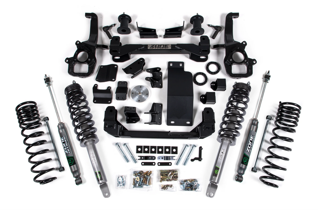 ZONE OFF-ROAD 4 INCH LIFT KIT | RAM 1500 (19-24) 4WD / LARGE BORE / LOADED STRUT NITRO SERIES FRONT