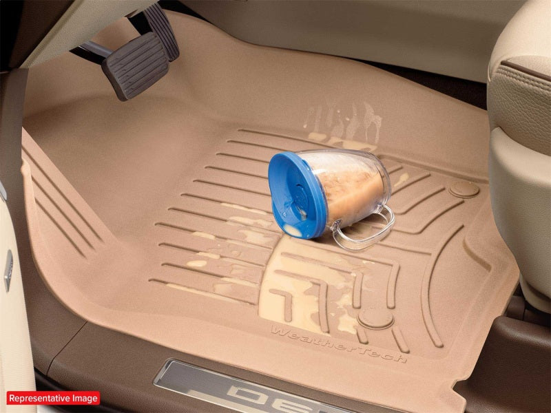 WeatherTech 17-19 Ford F-250/F-350/F-450/F-550 1st Row Front FloorLiner HP - Tan