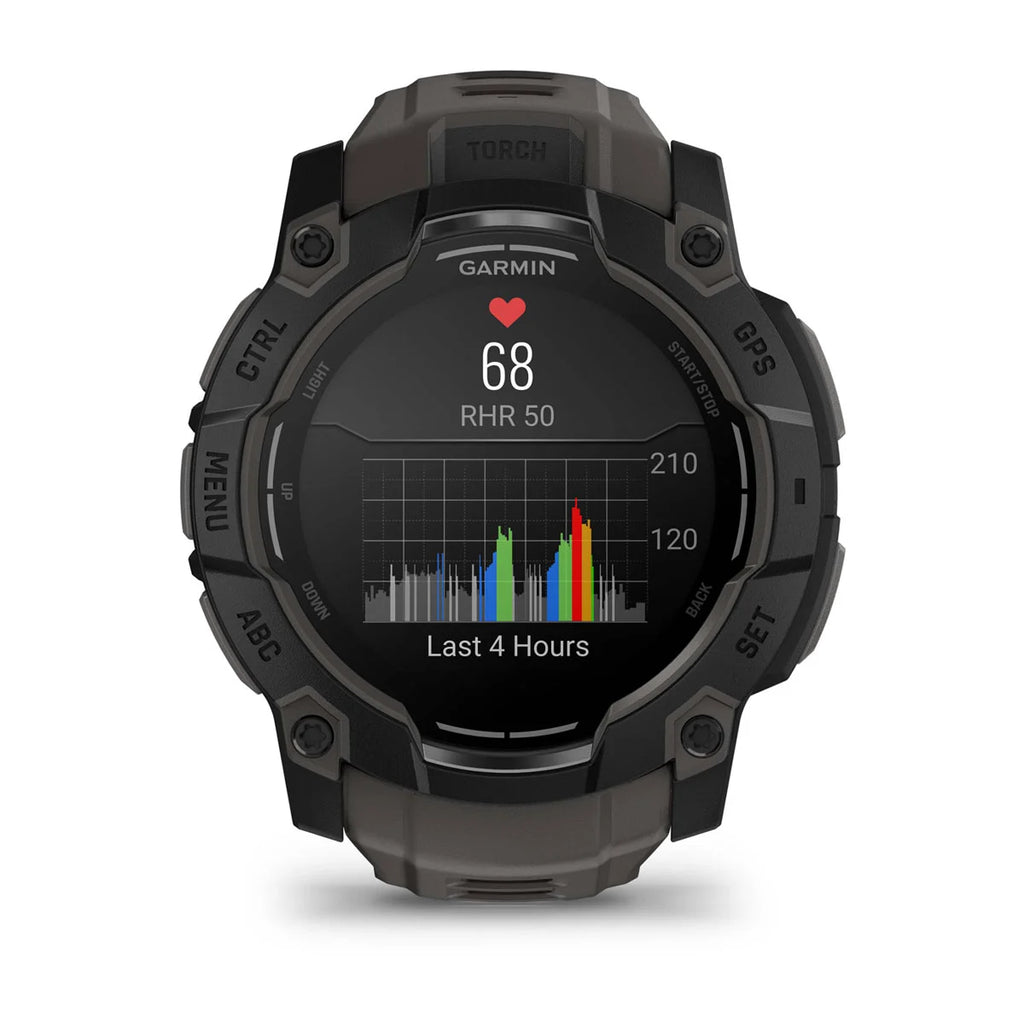 Instinct® 3 – 50 mm, AMOLED Black with Charcoal Band