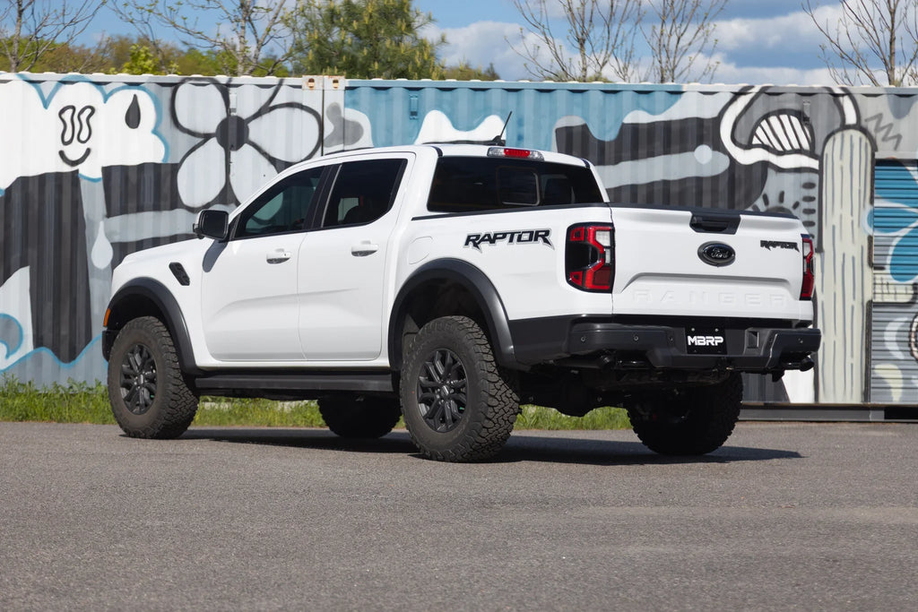 MBRP 24-26 Ford Ranger Raptor 3.0L 3in Dual Rear Turn-Down Axle Back Exhaust - Armor BLK Tips