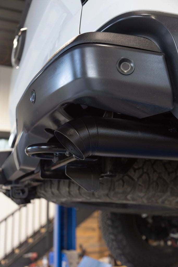 MBRP 24-26 Ford Ranger Raptor 3.0L 3in Dual Rear Turn-Down Axle Back Exhaust - Armor BLK Tips