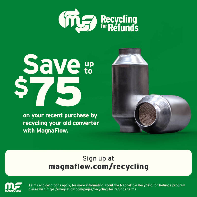 MagnaFlow Universal Catalytic Converter 2.25 inch T2 Rear